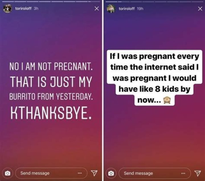 Tori Roloff Addresses Pregnancy Rumors